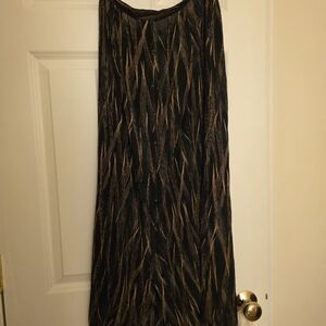 Amanda Smith Black and Brown Maxi Skirt